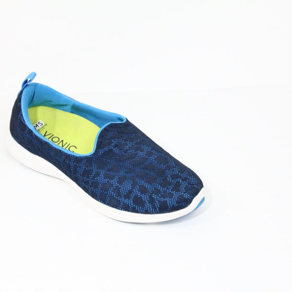 Vionic Hydra Slip on Shoes Women Sneakers 8 wide Comfort Flat blue